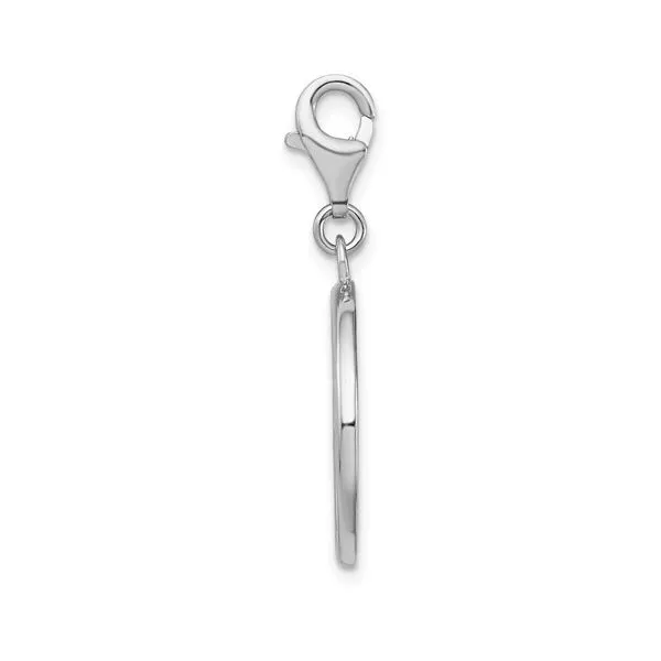 SS Peace Sign Charm with Lobster Clasp Image 3 Franzetti Jewelers Austin, TX