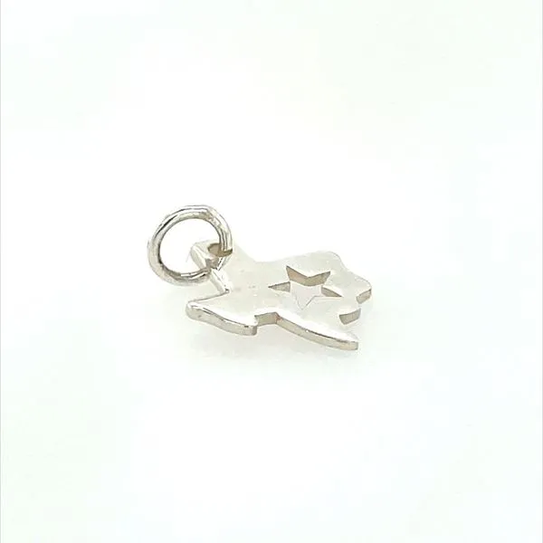 Sterling Silver Small Texas Pendant Charm Image 2 Franzetti Jewelers Austin, TX