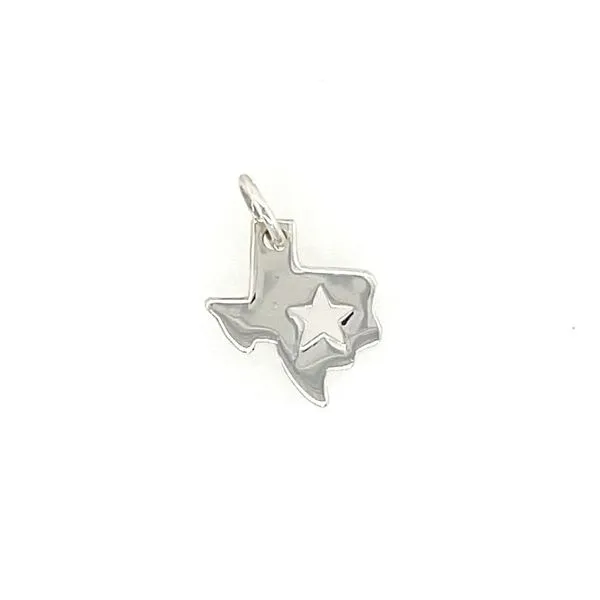 Sterling Silver Small Texas Pendant Charm Franzetti Jewelers Austin, TX