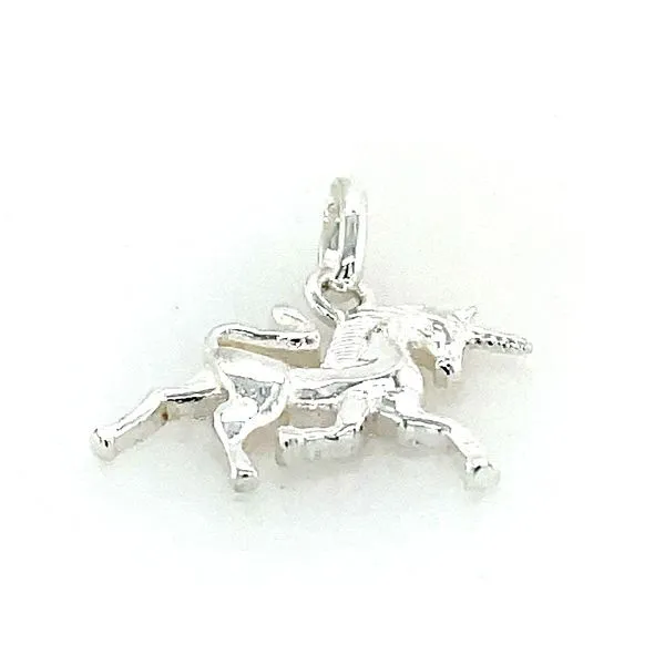 Sterling Silver Unicorn Pendant Charm Image 2 Franzetti Jewelers Austin, TX