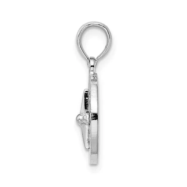 Sterling Silver Mini Compass Pendant Charm Image 3 Franzetti Jewelers Austin, TX
