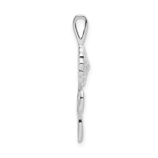 Sterling Silver Rose Pendant Image 3 Franzetti Jewelers Austin, TX
