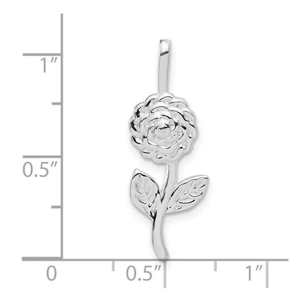 Sterling Silver Rose Pendant Image 4 Franzetti Jewelers Austin, TX