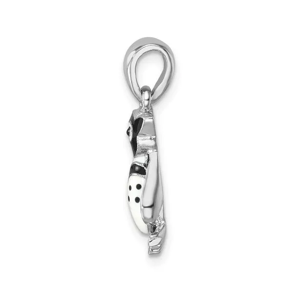 Sterling Silver Enamel Penguin Pendant Charm Image 3 Franzetti Jewelers Austin, TX