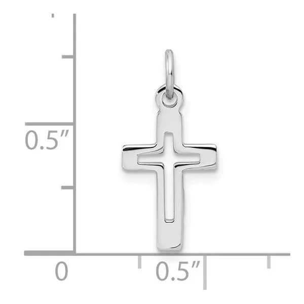 Sterling Silver Cross Pendant Image 4 Franzetti Jewelers Austin, TX