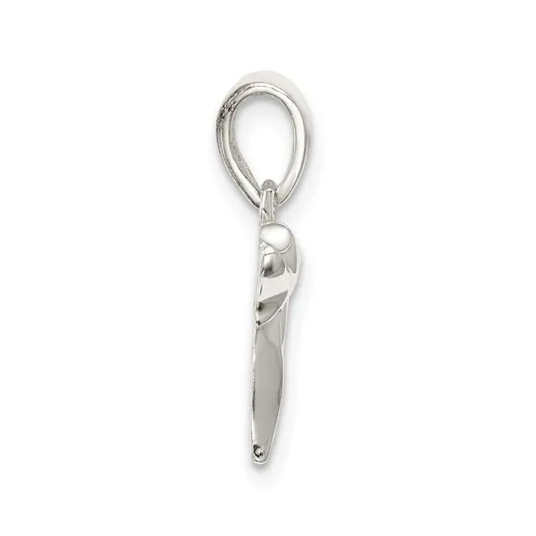 Sterling Silver Polished Chai Symbol Pendant Image 3 Franzetti Jewelers Austin, TX