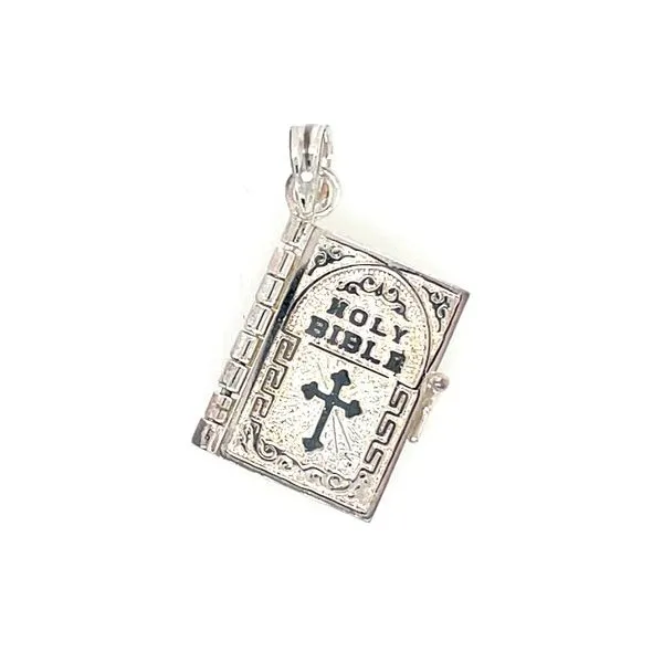 Sterling Silver Holy Bible Pendant Charm Franzetti Jewelers Austin, TX