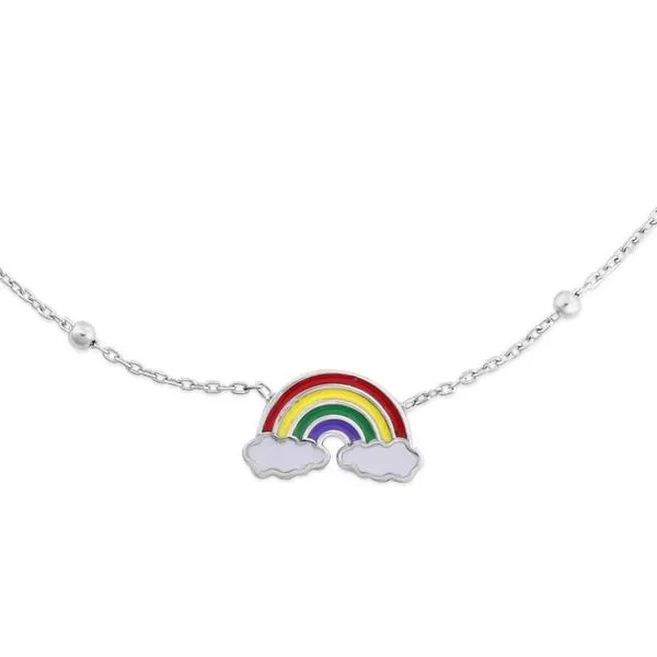 Silver Enamel Rainbow Necklace Franzetti Jewelers Austin, TX