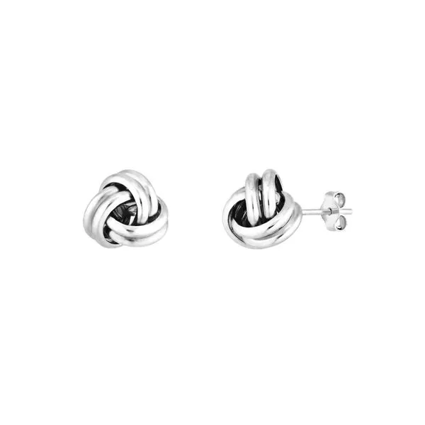 Sterling Silver Large Love Knot Stud Earrings Franzetti Jewelers Austin, TX