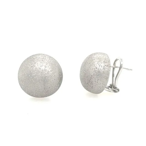 Sterling Silver 16 mm Half Dome Omega-Back Earrings Franzetti Jewelers Austin, TX