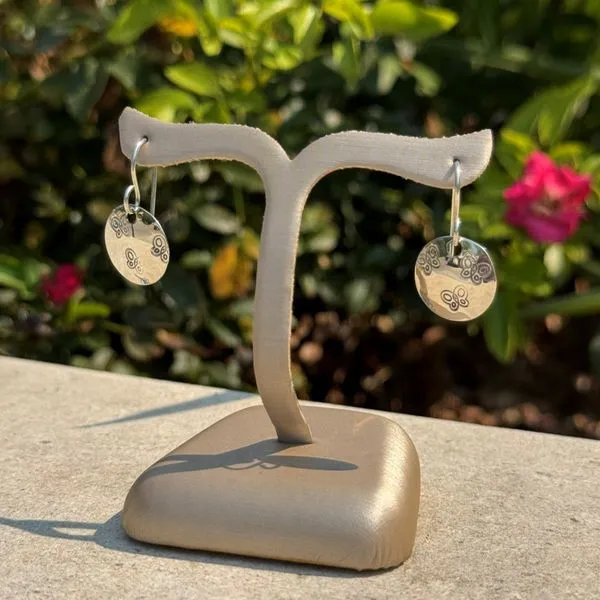 Zuni SS Disc Dangle Earrings with Butterflies Franzetti Jewelers Austin, TX