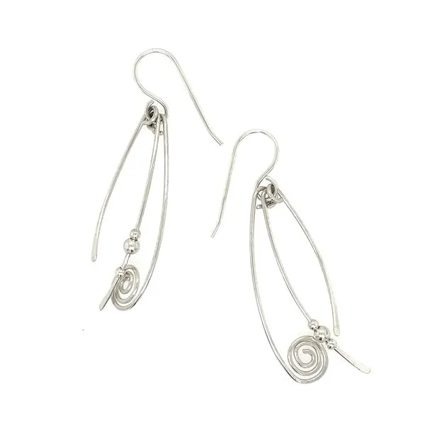 Zuni SS 3 Curved Bar Dangle Earrings Image 2 Franzetti Jewelers Austin, TX