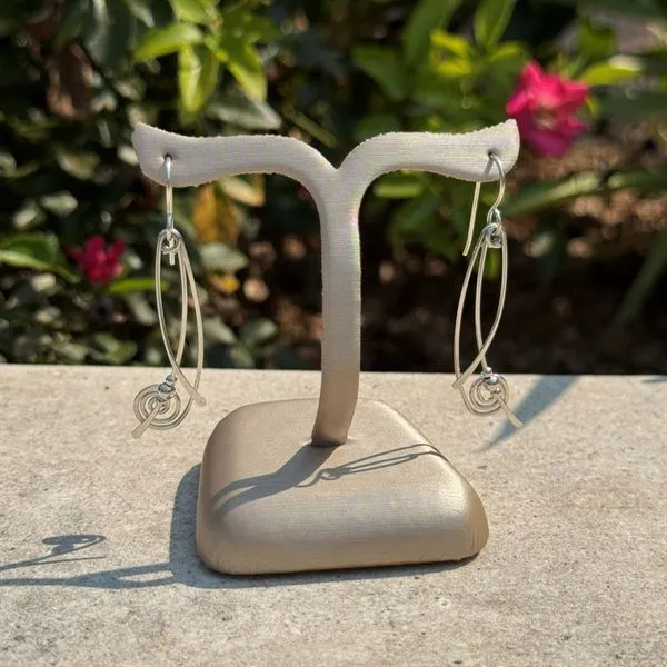 Zuni SS 3 Curved Bar Dangle Earrings Franzetti Jewelers Austin, TX