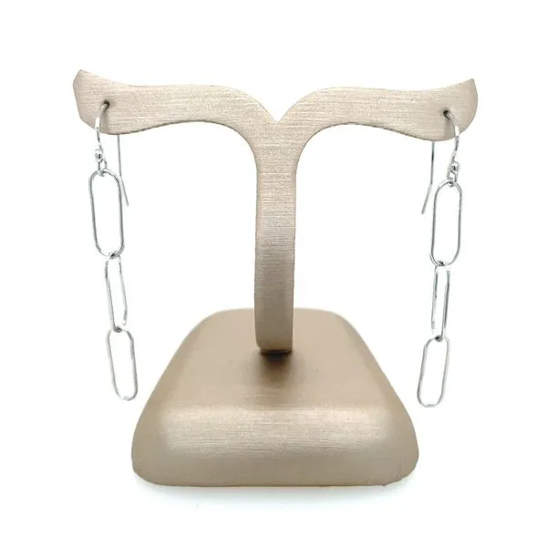 SS Paperclip French Wire Earrings Image 2 Franzetti Jewelers Austin, TX