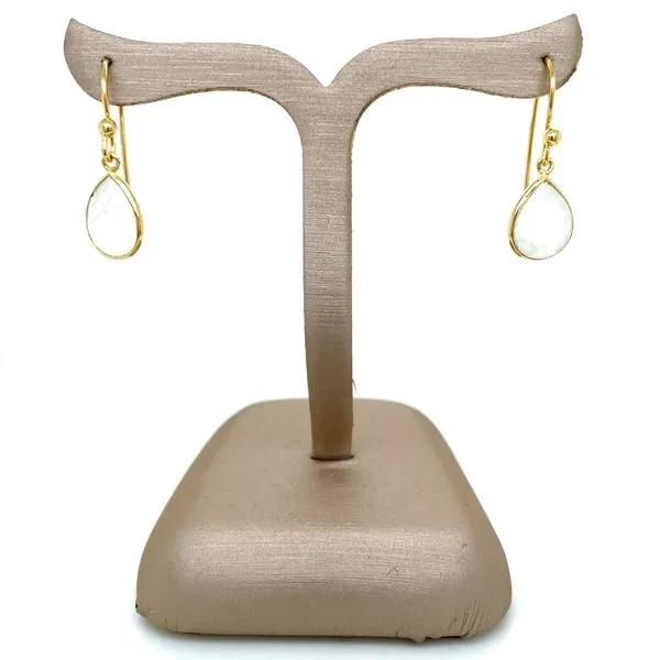 Vermeil Pear Shape Moonstone Earrings Image 2 Franzetti Jewelers Austin, TX