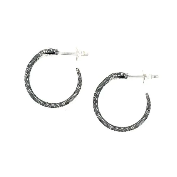 SS Snake 3/4 Hoop Earrings Image 2 Franzetti Jewelers Austin, TX