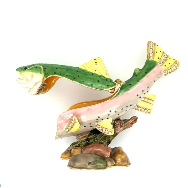 Bejeweled Blue Trout Gift Box Image 2 Franzetti Jewelers Austin, TX