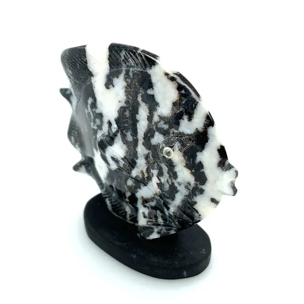 Fish Sculptured out of Zebra Jasper Franzetti Jewelers Austin, TX