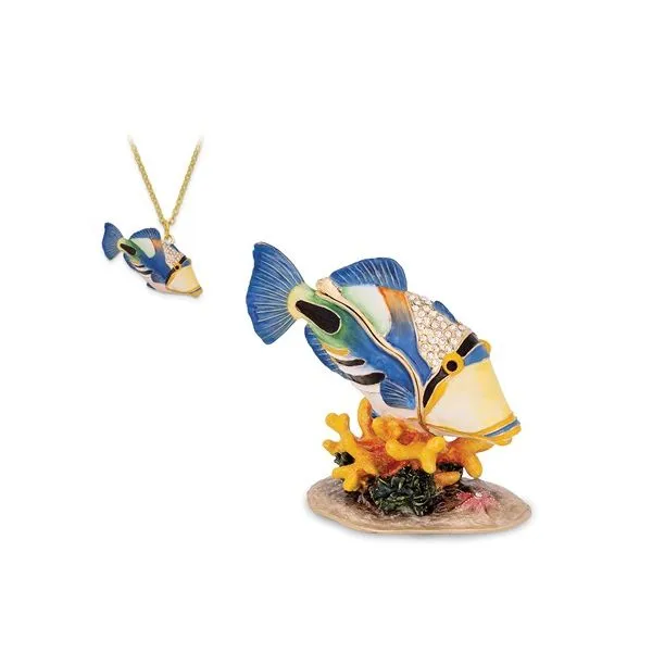 Bejeweled PICASSO Large Humu Humu Fish Gift Box Image 2 Franzetti Jewelers Austin, TX
