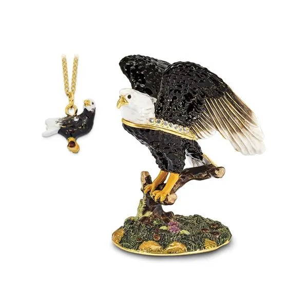 Bejeweled LIBERTY Bald Eagle Gift Box Image 3 Franzetti Jewelers Austin, TX