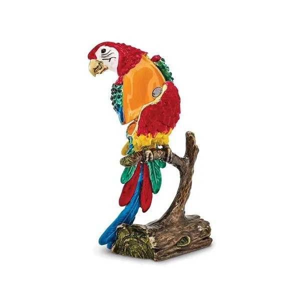 Bejeweled GOLDNOSE Macaw Parrot Gift Box Image 2 Franzetti Jewelers Austin, TX