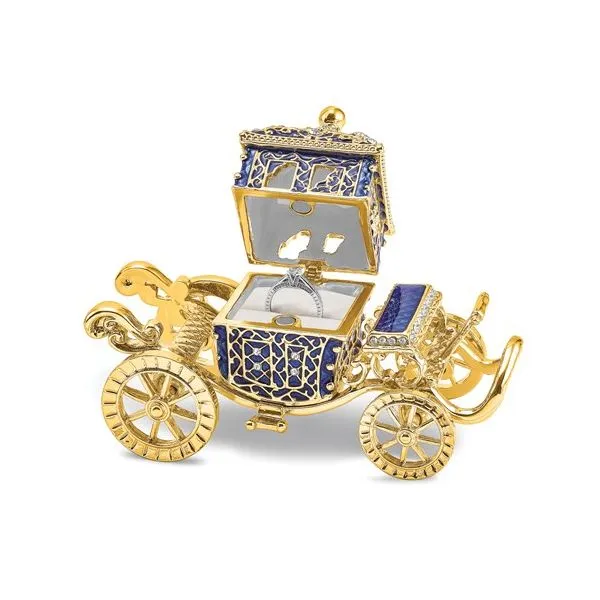 Bejeweled ROYAL BLUE Carriage Gift Box Image 2 Franzetti Jewelers Austin, TX