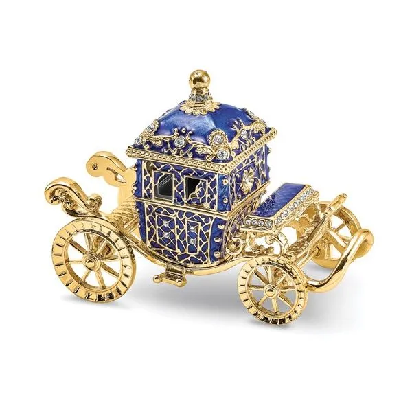 Bejeweled ROYAL BLUE Carriage Gift Box Franzetti Jewelers Austin, TX