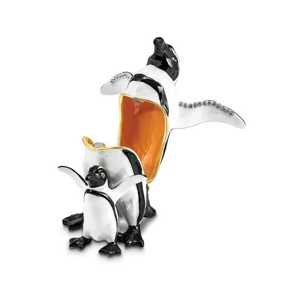 Bejeweled PATTY and POM Penguin and Baby Gift Box Image 2 Franzetti Jewelers Austin, TX