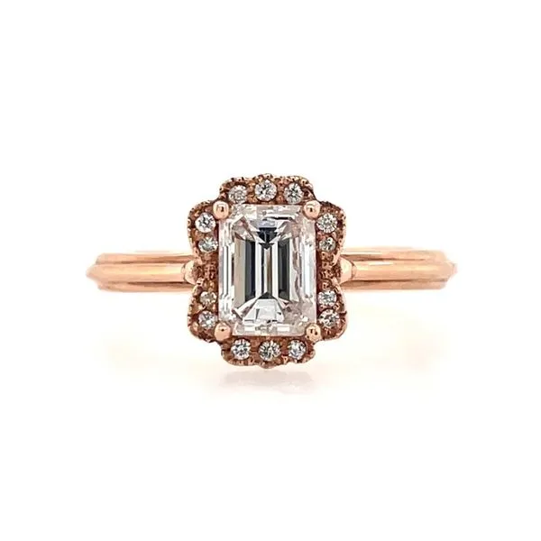 14KR Gold 'Monarch' Engagement Ring with 1.22 Ct Emerald Cut Diamond Franzetti Jewelers Austin, TX