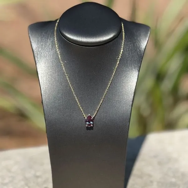 14KY Necklace with 9 x 6 mm Pear Lab Grown Alexandrite - 18