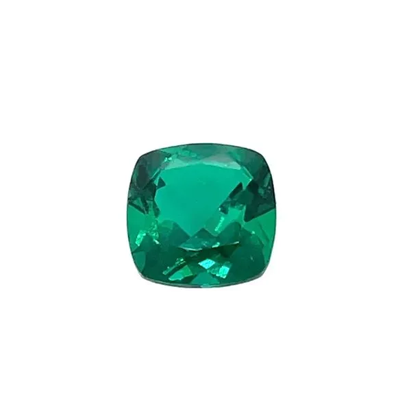 8 mm Square Cushion Lab Grown Green Emerald Franzetti Jewelers Austin, TX
