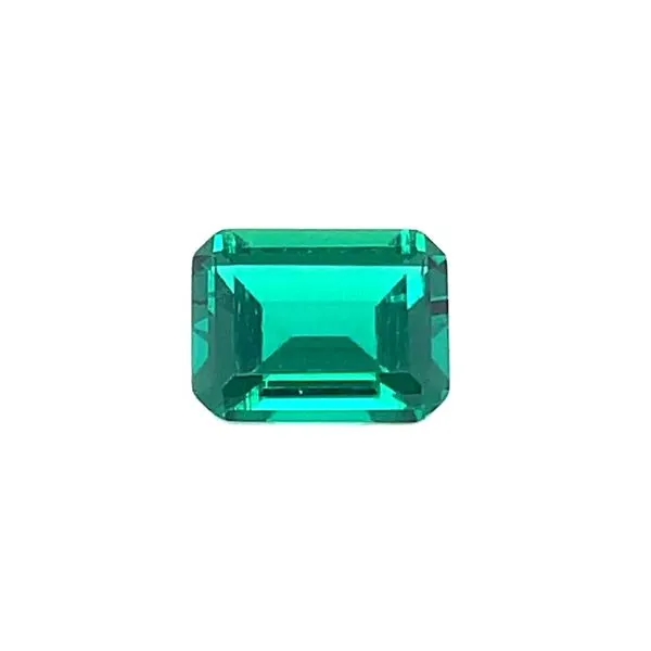 9 x 7 mm Emerald Cut Lab Grown Green Emerald Franzetti Jewelers Austin, TX