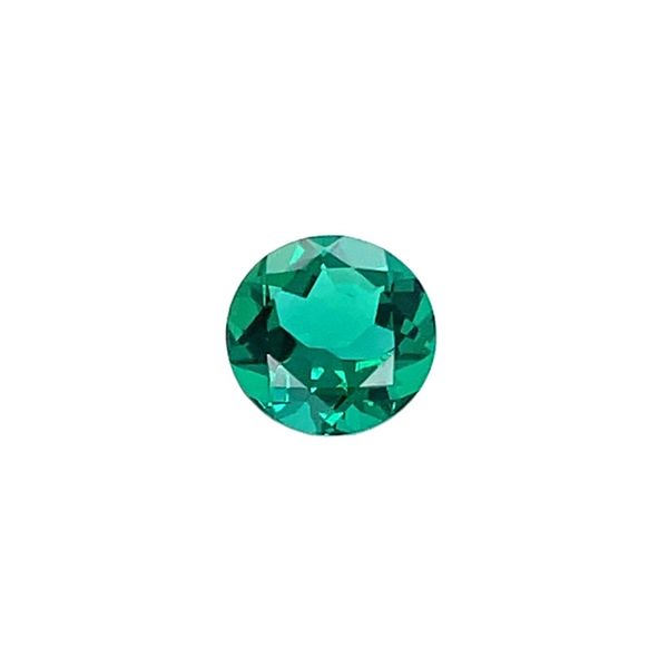 7 mm Round Lab Grown Green Emerald Franzetti Jewelers Austin, TX