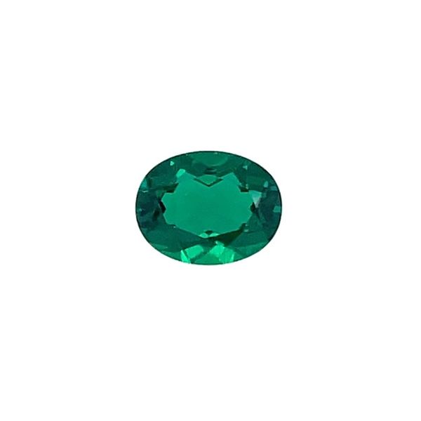 9 x 7 mm Oval Lab Grown Green Emerald Franzetti Jewelers Austin, TX