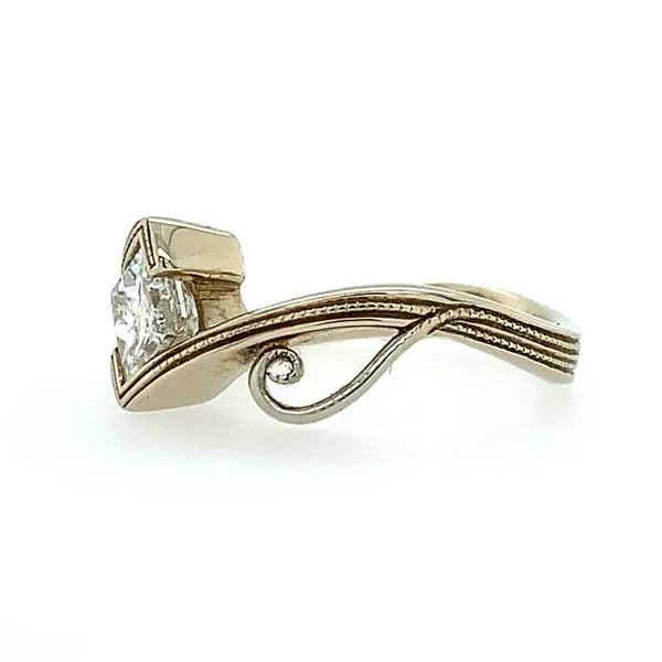 14K White Gold Engagement Ring with Princess Cut Diamond Image 4 Franzetti Jewelers Austin, TX