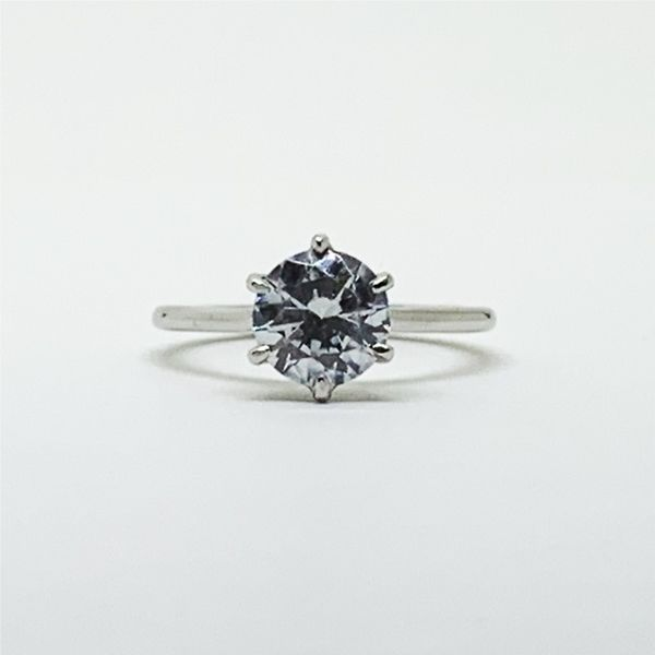 6-Prong Solitaire Platinum Engagement Ring Franzetti Jewelers Austin, TX