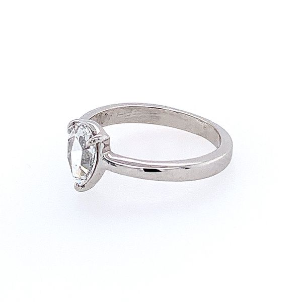 14K White Gold Engagement Ring with 0.55 Ct Rose Cut Diamond Image 4 Franzetti Jewelers Austin, TX