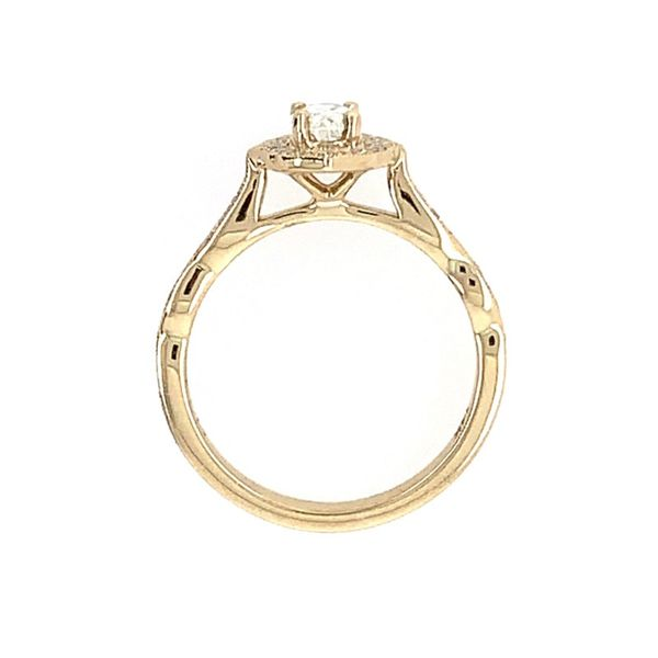 14K Yellow Gold Diamond Engagement Ring with 0.40 Ct Oval Image 4 Franzetti Jewelers Austin, TX