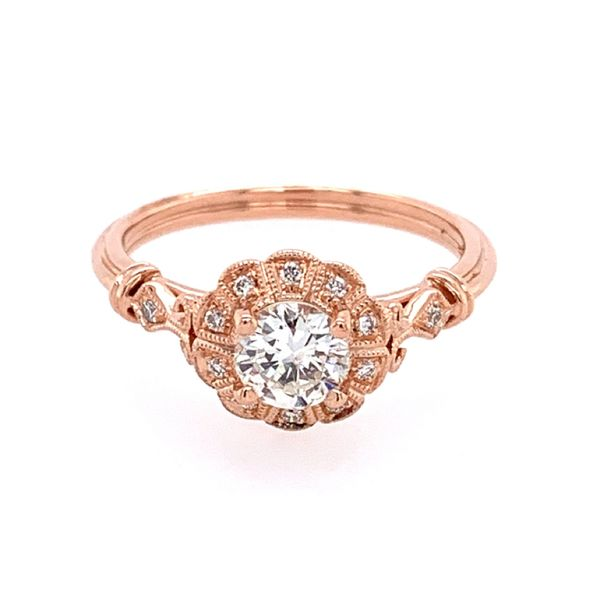 14KR Gold Engagement Ring with 0.49 Ct Round Diamond Image 3 Franzetti Jewelers Austin, TX