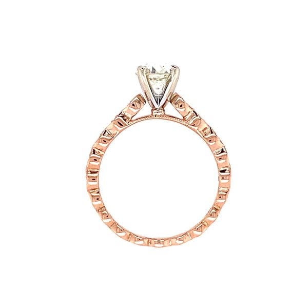 14K Rose Gold Engagement Ring with 0.84 Ct Old European Cut Diamond Image 3 Franzetti Jewelers Austin, TX