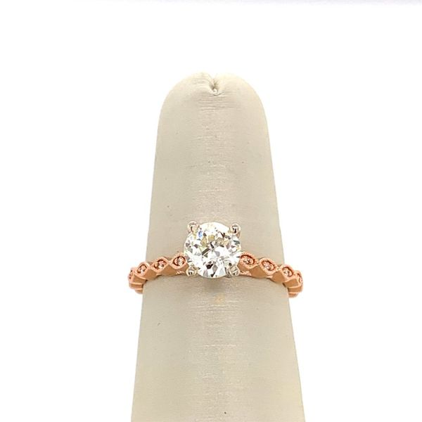 14K Rose Gold Engagement Ring with 0.84 Ct Old European Cut Diamond Image 5 Franzetti Jewelers Austin, TX