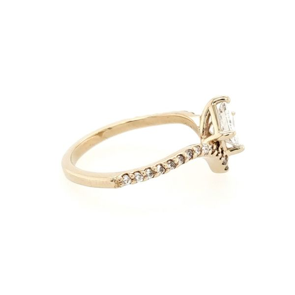 14K Yellow Gold Engagement Ring with 0.73 Ct Princess Cut Natural Diamond Image 2 Franzetti Jewelers Austin, TX