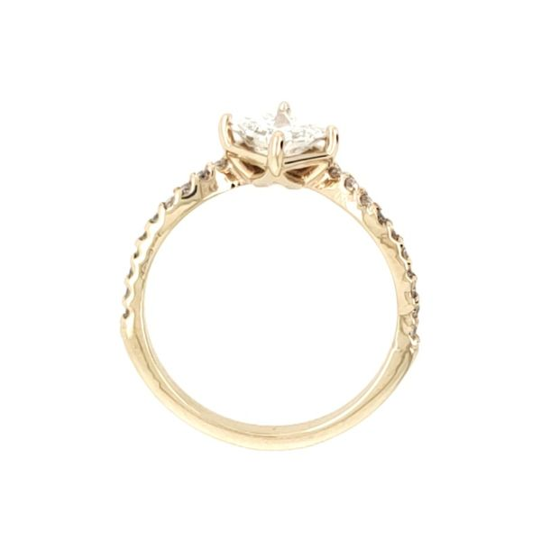 14K Yellow Gold Engagement Ring with 0.73 Ct Princess Cut Natural Diamond Image 3 Franzetti Jewelers Austin, TX