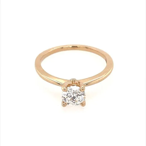 14K Yellow Gold Solitaire Engagement Ring with 0.70 Ct Round Natural Diamond Image 3 Franzetti Jewelers Austin, TX