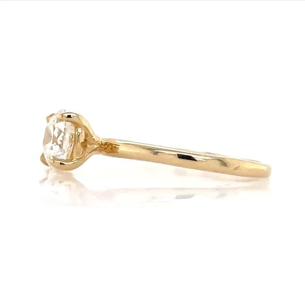 14KY Solitaire Engagement Ring with 0.97 Ct Round Natural Diamond Image 4 Franzetti Jewelers Austin, TX