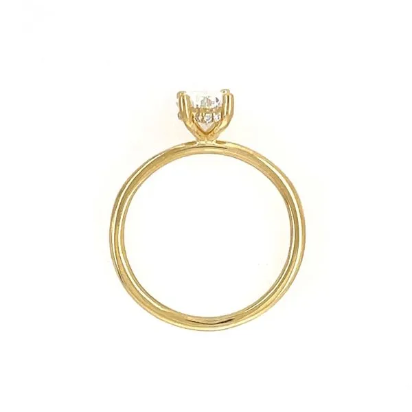 18KY Hidden Halo Engagement Ring with 1.20 Ct Oval Natural Diamond - GIA Image 5 Franzetti Jewelers Austin, TX