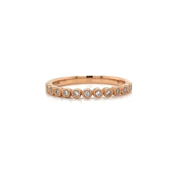 14K Rose Gold Diamond Milgrain Band 0.11 CTW Franzetti Jewelers Austin, TX