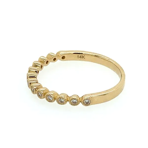 14K Yellow Gold Diamond Milgrain Band 0.11 CTW Image 2 Franzetti Jewelers Austin, TX