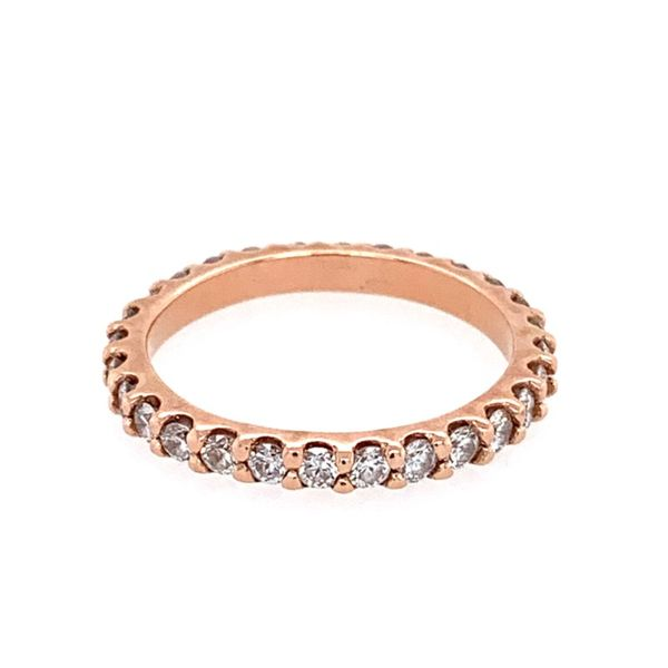 14K Rose Gold 3/4 Carat Diamond Eternity Band Image 2 Franzetti Jewelers Austin, TX