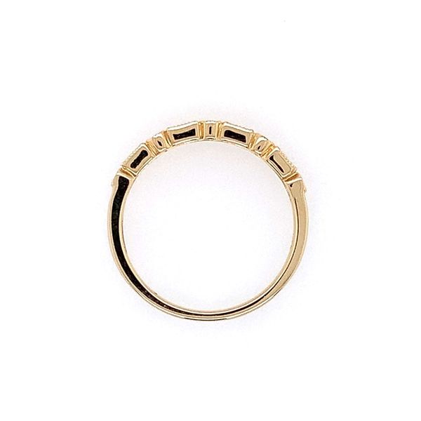 14KY Gold Baguette & Round Alternating Diamond Ring Image 4 Franzetti Jewelers Austin, TX